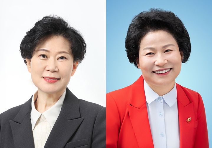 [진주=뉴시스] 진주시의회, 제10대 전반기 의장에 박미경(사진 왼쪽) 의원, 부의장게 강길선 의원 선출.(사진=뉴시스 DB).photo@newsis.com *재판매 및 DB 금지