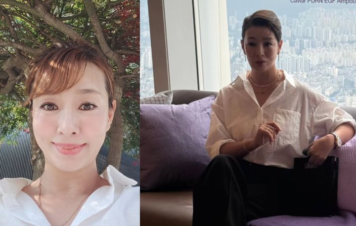 [서울=뉴시스] 방송인 김원희가 지인들과 내기를 걸고 다이어트에 나선 근황을 전했다. (사진=김원희 인스타그램 캡처) *재판매 및 DB 금지