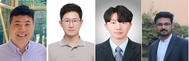 [서울=뉴시스] (왼쪽부터) 경희대 최석원 신소재공학과 교수, 최동휘 기계공학부 교수, 조수민 박사, 소반 알리 샤(Soban Ali Shah) 연구원. (사진=경희대 제공) 2026.07.09. photo@newsis.com *재판매 및 DB 금지