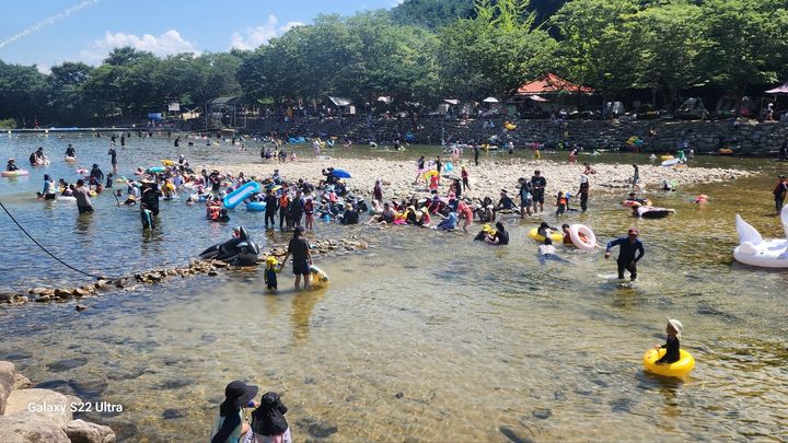 [거창=뉴시스] 거창 수승대 야외 물놀이장 (사진=거창군 제공) 2026. 07. 09. photo@newsis.com&nbsp; *재판매 및 DB 금지