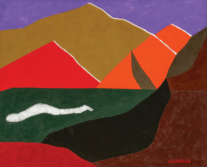 유영국 Yoo YoungKuk 1916 - 2002 산 oil on canvas 80.3×100cm (40), 1991. 추정가 3억7000만~8억 원. *재판매 및 DB 금지