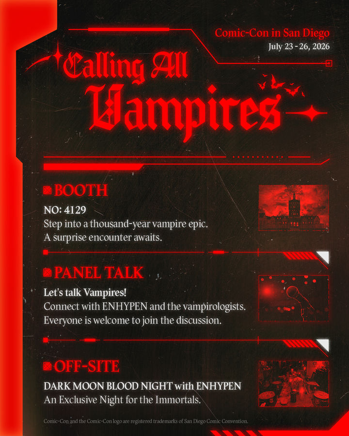 [서울=뉴시스] 'SDCC 2026' Calling All Vampires 포토. (사진 = 하이브 제공) 2026.07.10. photo@newsis.com *재판매 및 DB 금지