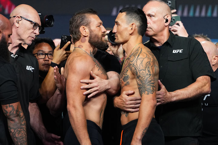 [서울=뉴시스] 'UFC 329: 맥그리거 vs 할로웨이 2'에서 맞붙는 코너 맥그리거(왼쪽), 맥스 할로웨이. (사진=UFC 제공) *재판매 및 DB 금지