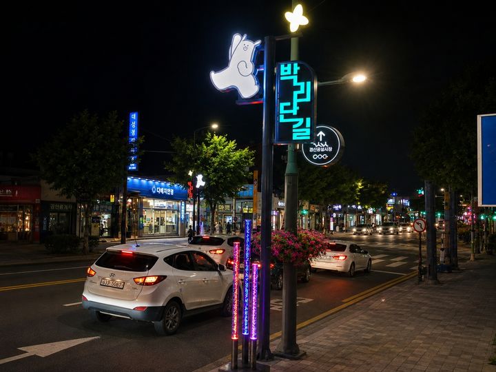 경산시, 경산역~경산시장~경산오거리간 아름다운 경관조명 설치 (사진=경산시 제공) *재판매 및 DB 금지