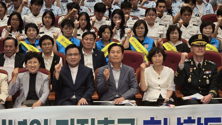 [여수=뉴시스] 13일 여수시민회관에서 '호남학도병 6·25출전 76주년 기념식'이 열리고 있다. (사진=충혼선양회 제공) 2026.07.13. photo@newsis.com *재판매 및 DB 금지