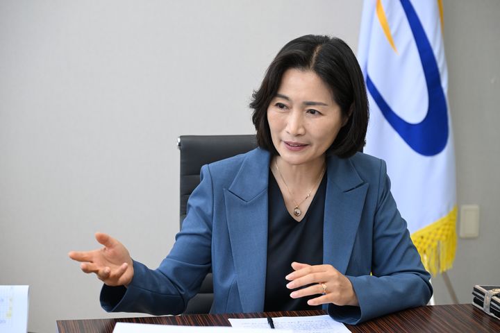 [부산=뉴시스] 13일 부산 기장군청 집무실에서 우성빈 기장군수가 뉴시스와 인터뷰를 진행하고 있다. (사진=기장군청 제공) 2026.07.14. photo@newsis.com *재판매 및 DB 금지