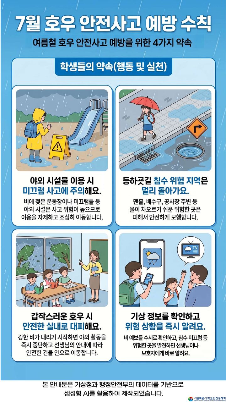 7월 폭염·호우에 학교도 비상…"야외 체육 활동 주의"