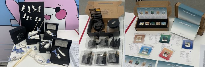 [울산=뉴시스] 울산시 관광기념품 공모전 금상 '고래 오브제', 은상 '암각향 반구천 에센셜'과 '인스턴트 필름 마그넷 울산 시리즈'. (사진=울산문화관광재단 제공) 2026.07.14. photo@newsis.com&nbsp; *재판매 및 DB 금지
