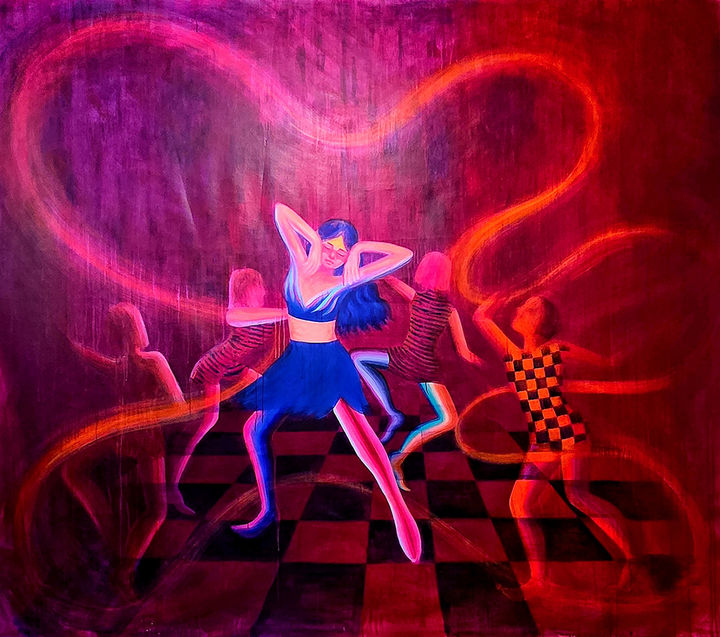 김정현, 태고적몸짓, 240x207acrylic on linen 2025 *재판매 및 DB 금지