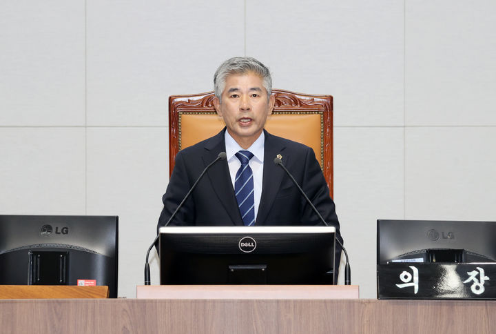 [홍성=뉴시스] 조철기 충남도의회 의장. *재판매 및 DB 금지