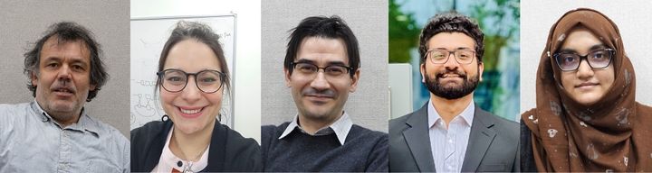 [울산=뉴시스] 사진 왼쪽부터 안톤 가트너 UNIST 교수, 나딘 메마르 IBS 선임연구원, 스테판 롤랑 UNIST 연구부교수, 고쿨 코파쿠마르 UNIST 연구원(제1저자), 아프로자 아만 UNIST 연구원 2026.07.15. photo@newsis.com *재판매 및 DB 금지