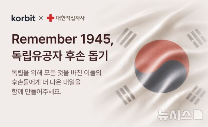 코빗, 대한적십자사와 독립유공자 후손 돕기 캠페인