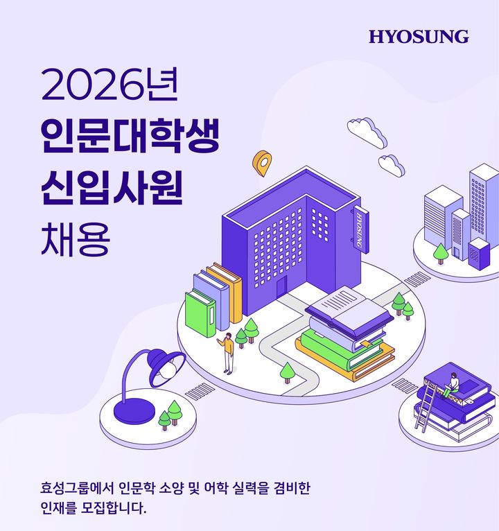 [서울=뉴시스] 효성그룹은 지난 13일부터 오는 22일까지 '2026년 인문대학생 신입사원 채용' 지원서를 접수한다. (사진=효성그룹 채용 홈페이지 캡쳐) photo@newsis.com *재판매 및 DB 금지
