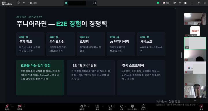 [대전=뉴시스] 온라인 ‘빌드업 직무 맞춤형 진로 프로그램’ 운영 모습. (사진=국립한밭대 제공) 2026.07.15. photo@newsis.com *재판매 및 DB 금지