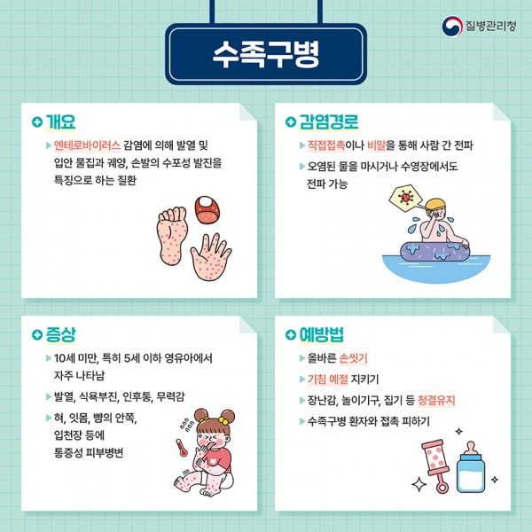 여름철 영유아 '수족구병' 확산…"꼭 준수" 예방은 이렇게