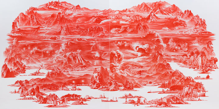 Beyond Red - 026JUL01, 200×400cm, Oil on Linen, 2026 *재판매 및 DB 금지