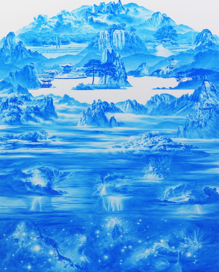Beyond Blue - 026MAY01, Oil on Linen, 162.2×130.3cm, 2026 *재판매 및 DB 금지