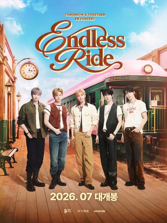 [서울=뉴시스] 그룹 투모로우바이투게더(TXT)의 가상현실(VR) 콘서트 '엔드리스 라이드'(ENDLESS RIDE) 포스터. (사진=빅히트뮤직 제공) 2026.07.17. photo@newsis.com *재판매 및 DB 금지