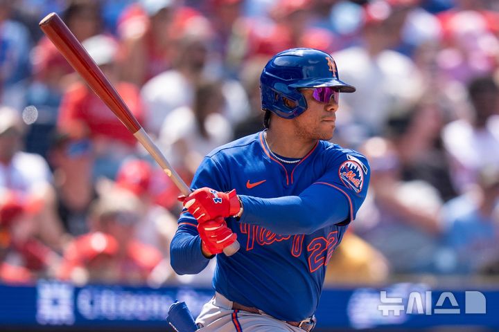 [필라델피아=AP/뉴시스] 메이저리그(MLB) 뉴욕 메츠의 후안 소토. 2026.07.20