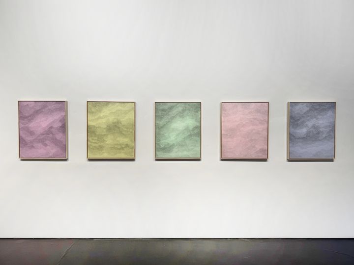 차영석 Smudge_30-35, Pencil, acrylic gouache on Korean mulberry paper, 70 x 57 cm(each), 2026 *재판매 및 DB 금지