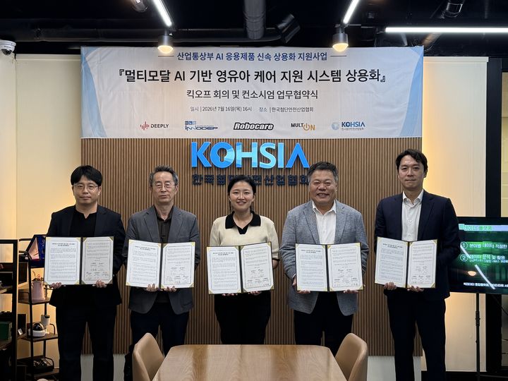 멀티모달 AI 기반 영유아 케어 지원 시스템 과제 킥오프 미팅 및 업무협약식. (사진=이노뎁) *재판매 및 DB 금지