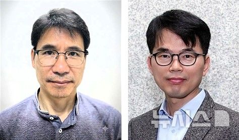 [창원=뉴시스]2차원 자성 양자물질 '양자얽힘' 상태를 세계 최초로 규명한 국립창원대 반도체물리학과 백승호(왼쪽) 교수와 서울대 물리학과 박제근 교수.(사진=국립창원대 제공) 2026.07.20. photo@newsis.com