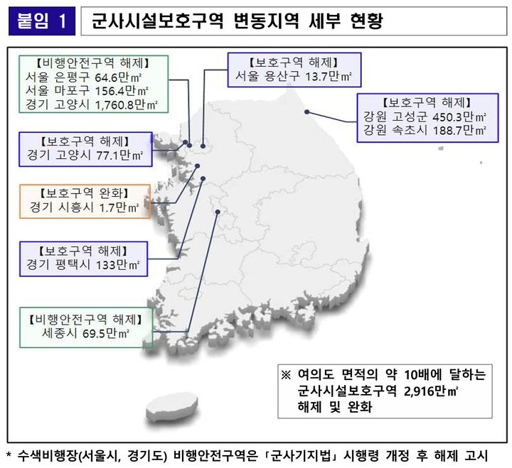 [서울=뉴시스] 군사시설보호구역 변동지역 세부 현황. (사진=국방부 제공) 2026.07.21. photo@newsis.com *재판매 및 DB 금지