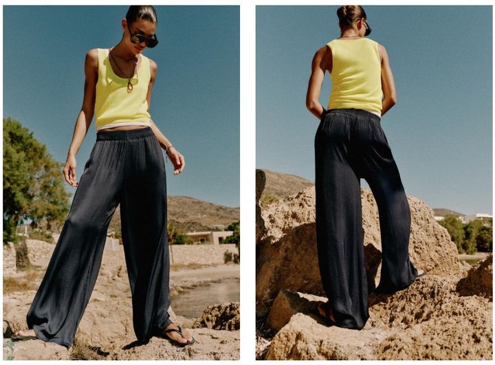[서울=뉴시스] 패션 브랜드 '자라'(ZARA)의 '플로위 와이드 레그 팬츠'(Flowy Wide Leg Pants). (사진=자라 홈페이지 캡처) *재판매 및 DB 금지