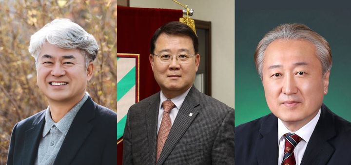 [서울=뉴시스] 과기정통부 2026년도 국내 글로벌 석학 연구 역량 활용 지원사업'에 선정된 (왼쪽부터) 고려대 김종승 화학과 교수, 박현진 식품공학과 교수, 이성환 인공지능학과 교수. (사진=고려대 제공) 2026.07.22. photo@newsis.com *재판매 및 DB 금지