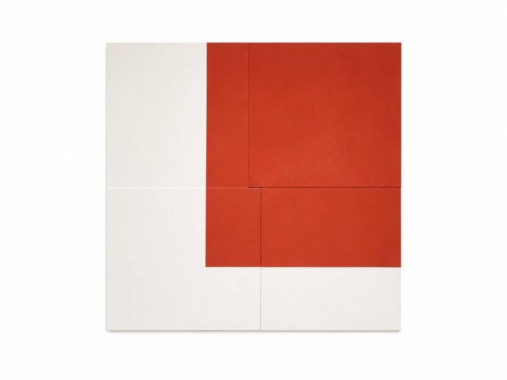 이정태_Orange on White_84x80cm_Color on layerd veneer_2026 *재판매 및 DB 금지