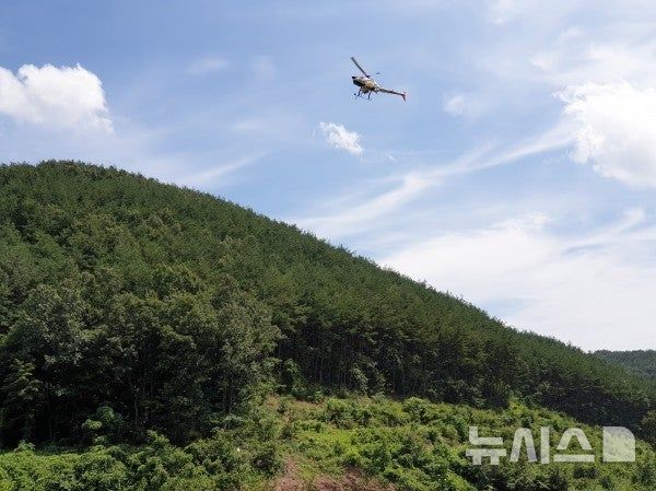 사천시, 드론 활용 소나무재선충병 예방 방제 실시
