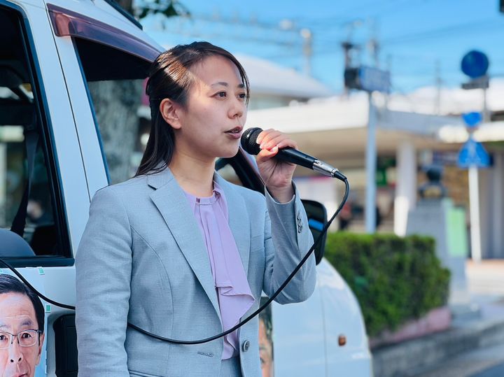 [서울=뉴시스] 일본 교토부 야와타시의 가와타 쇼코 시장이 출산 휴가에 대해 견해를 내놨다. (사진 출처=가와타 쇼코 공식 X 계정 캡처)