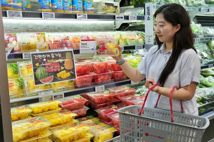 [서울=뉴시스] 롯데마트가 소용량 조각과일 상품성을 강화했다고 밝혔다. (사진=롯데마트·슈퍼 제공) 2026.07.23. photo@newsis.com *재판매 및 DB 금지