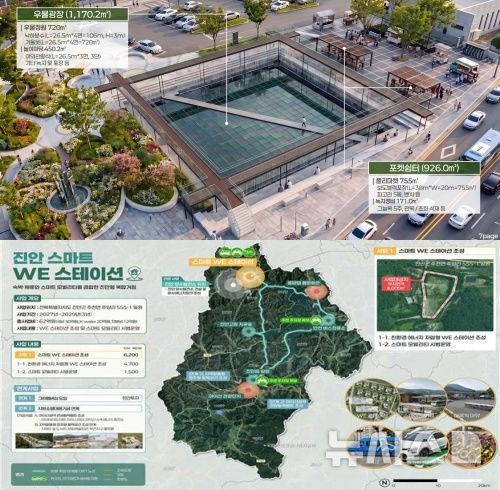 [전주=뉴시스] 정읍시 반올림, 정읍井원 조성사업(위)과 진안 스마트 WE 스테이션 조성사업 종합구상도(아래)&nbsp; *재판매 및 DB 금지