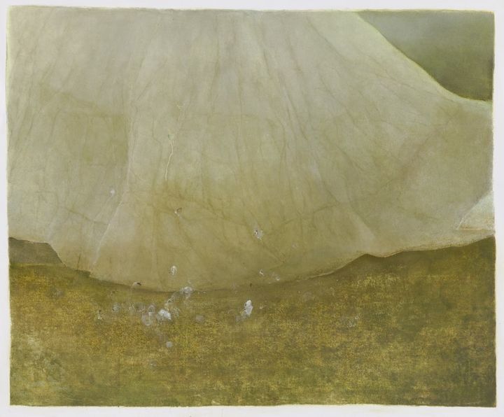 이해민선, 〈바깥〉, 2026, 인화지 위에 아크릴릭, 150 × 180 cm. 작가 제공. 사진_ 고정균. *재판매 및 DB 금지