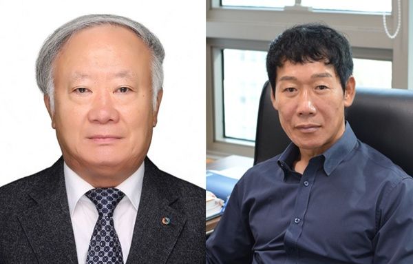 [서울=뉴시스] 왼쪽부터 현동수 동원설비 대표와 박계석 세방테크 대표가 23일 서울 용산 드레곤시티 그랜드볼룸에서 열린 '2026 기계설비의날' 기념식에서 대통령 표창을 받았다. (사진=대한기계설비건설협회 제공) 2026.7.23. photo@newsis.com *재판매 및 DB 금지