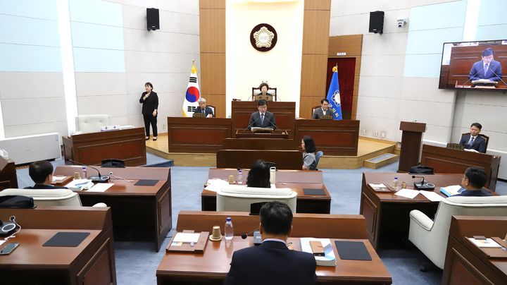 [횡성=뉴시스] 제336회 임시회 군정 주요업무 보고 현장. (사진=횡성군 제공) 2026.07.23. photo@newsis.com *재판매 및 DB 금지