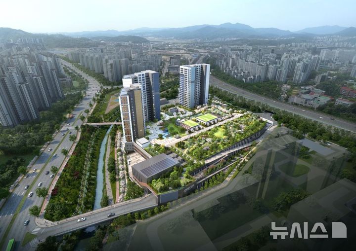 [서울=뉴시스] 장지차고지 입체화사업 조감도. 