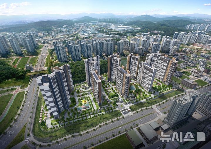 [서울=뉴시스] 오산 세교 우미린 포레아시티 조감도.