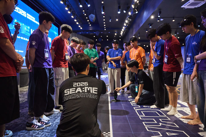 [서울=뉴시스] 국민대가 주관한 AI 자율주행 경진대회 'SEA:ME 해커톤'이 진행되고 있다. (사진=국민대 제공) 2026.07.24. photo@newsis.com *재판매 및 DB 금지