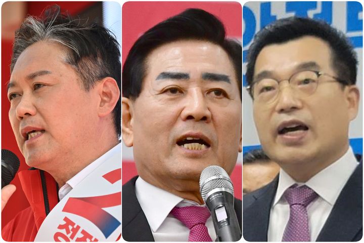 국힘 통합시당위원장 후보들. 왼쪽부터 김정현, 김화진, 하헌식 후보. (사진=뉴시스DB) *재판매 및 DB 금지
