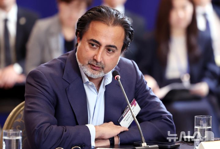 [샌프란시스코=뉴시스] 김진아 기자 = 헤먼트 터네자 제너럴 캐털리스트 대표가 25일(현지 시간) 미국 샌프란시스코의 한 호텔에서 열린 실리콘밸리 벤처투자 밋업에서 발언하고 있다. 2026.07.26. bluesoda@newsis.com