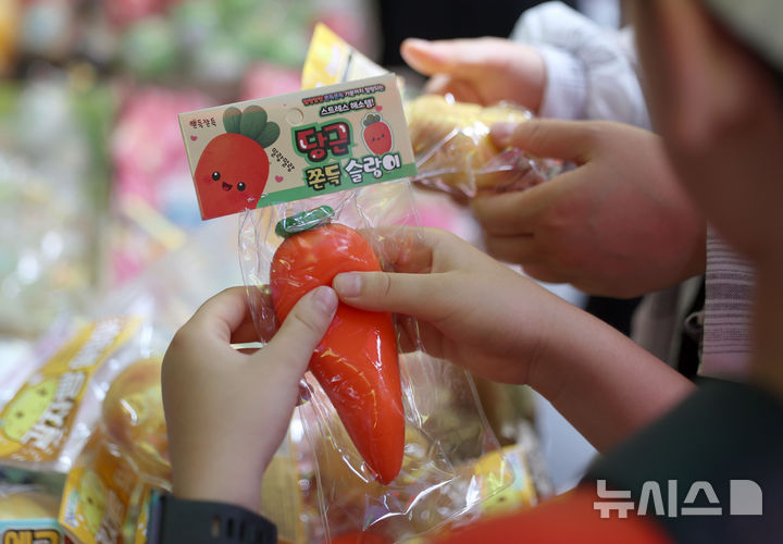 [서울=뉴시스] 김선웅 기자 = 26일 서울 종로구 창신동 문구완구시장에서 '말랑이'로 불리는 촉감 장난감이 판매되고 있다. '말랑이'는 폴리우레탄 폼으로 만들어진 부드러운 장난감류를 통칭하는 말로서 슬랑이(슬라임+말랑이), 왁뿌볼 등의 제품을 포함한다. 말랑이는 손으로 주물럭거린 후 천천히 원래 형태로 복구되는 특성이 있어 스트레스 해소용 장난감으로 연령대에 관계 없이 인기를 끌고 있다. 2026.07.26. mangusta@newsis.com