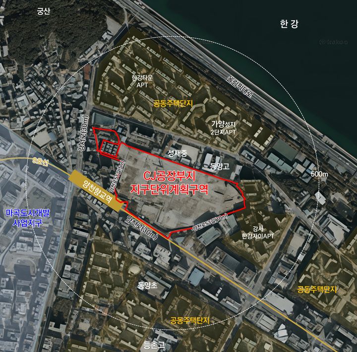 [서울=뉴시스] 서울 강서구 가양동 옛 CJ공장부지 지구단위계획구역 위치도. (사진=강서구 제공) 2026.07.27. photo@newsis.com *재판매 및 DB 금지