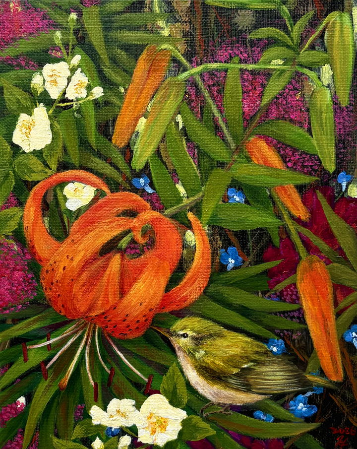 허문희, 빛나는 안부, 2026, Acrylic on canvas, 27.4x22.2cm *재판매 및 DB 금지