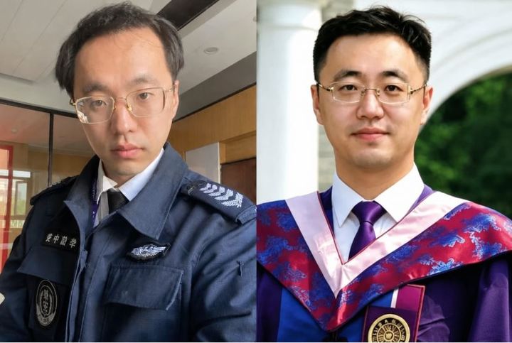 [서울=뉴시스] 청소부와 경비원 생활을 이어가던 양샤오 씨가 8번째 도전 끝에 칭화대 대학원에 합격하고 하버드대 박사 과정을 다음 목표로 밝혔다. (사진=더우인 캡처)