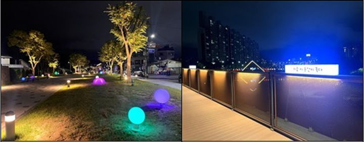 치악산 바람길숲' 야간 경관. *재판매 및 DB 금지