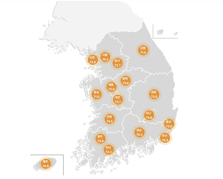 [서울=뉴시스] 29일 식중독 예측지도에 따르면 이날 전국은 식중독 경고 단계로, 식중독 발생 단계가 높아 예방에 각별한 주의가 필요하다. (사진=식중독 예측지도 제공) 2026.07.29. photo@newsis.com *재판매 및 DB 금지