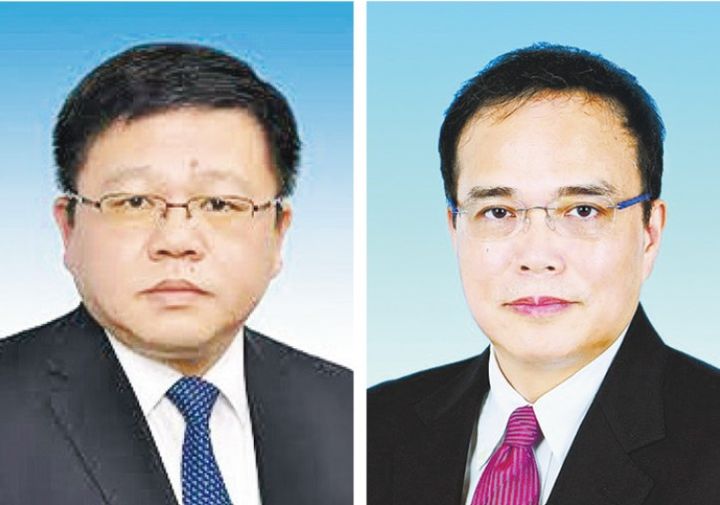 [서울=뉴시스] 한 달도 안돼 비리 조사를 받으며 낙마한 후난성 난화대 전후임 총장 샤쿤(왼쪽)과 장줘화.(출처: 명보) 2026.07.29. *재판매 및 DB 금지