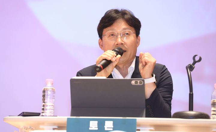 [울산=뉴시스] 조용식 울산시교육감은 29일 오후 서울시교육청 대강당에서 열린 '지방교육재정 안정화를 위한 공개토론회'에서 발언을 하고 있다. (사진=울산시교육청 제공) 2026.07.29. photo@newsis.com *재판매 및 DB 금지